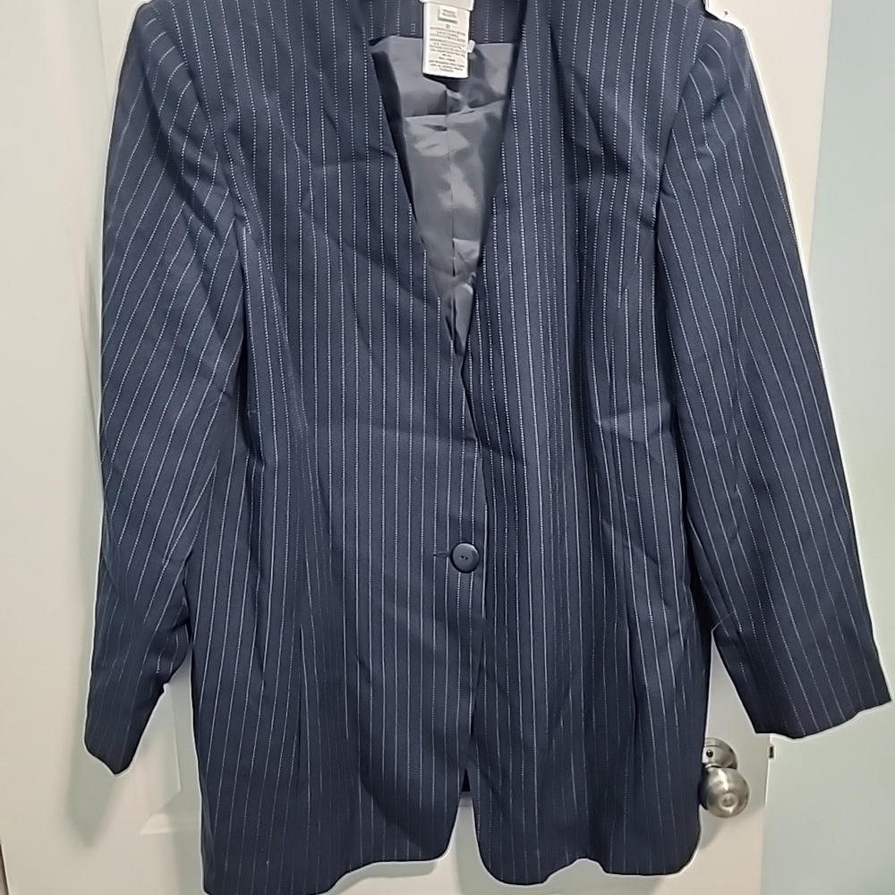 Liz Baker Navy Striped Blazer